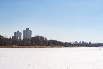 winter landscape in the city