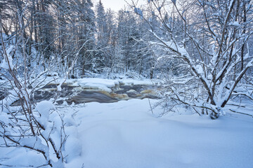 Snowy creek and river