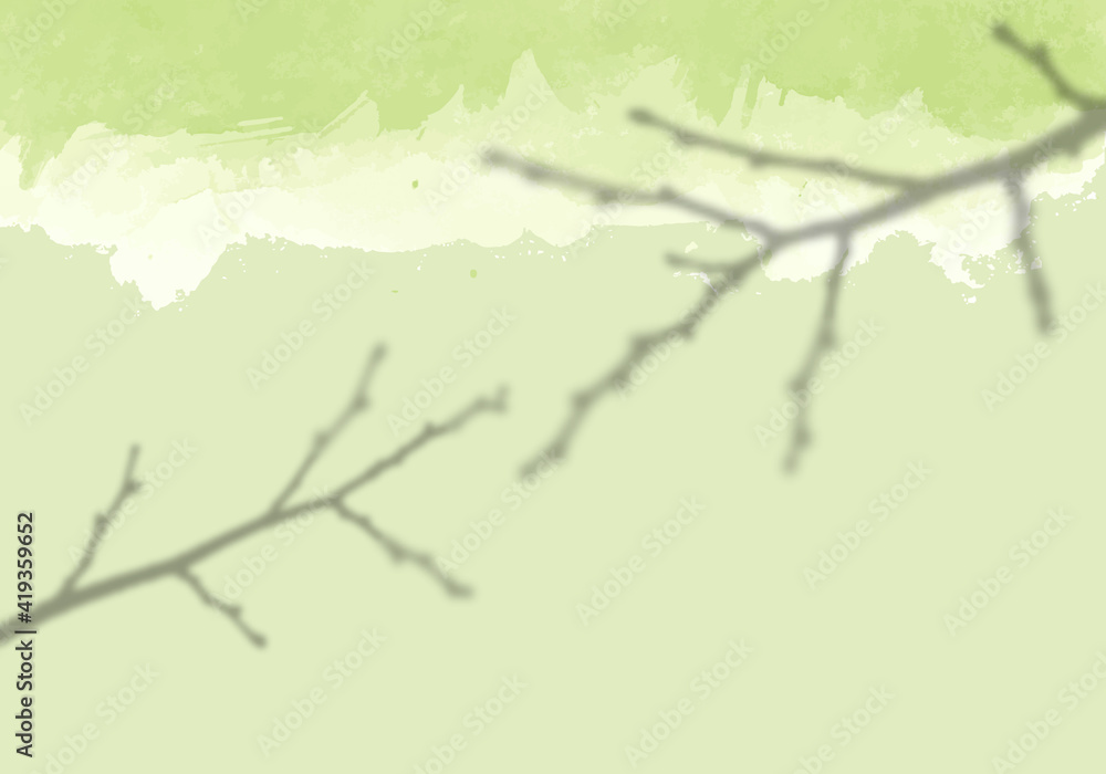 Poster Vector Transparent Shadow of Tree Branch. Decorative Design Element for Presentations and Mockups. Creative Overlay Effect of Tree Shadow