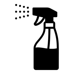 Cloth disinfectant Liquird Concept, Laundry Sprayer Vector Glyph Icon Design, Apparel  Dry Cleaning symbols on white background, Laundromat business stock illustration