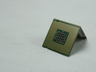 Central processor on white background.