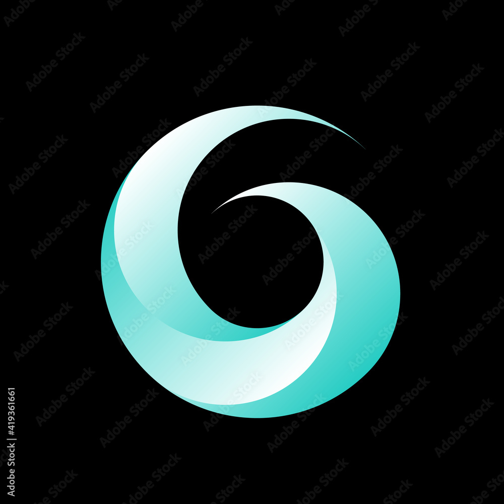 Poster circle swirl logo design elements pattern. abstract spiral symbol in line art style. jpeg illustrati