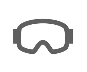 Ski goggles on a white background. Symbol. Vector illustration. 