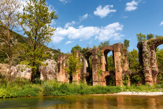 The ancient aqueduct that provided water to Nikopolis, the town built by Roman emperor Augustus Octavian (Octavius) after defeating Pompeius.