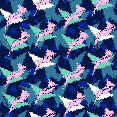 Seamless abstract urban pattern with curved elements