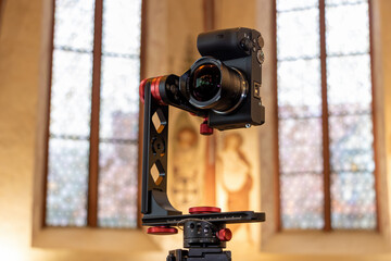 360° panorama camera in church for virtual tours