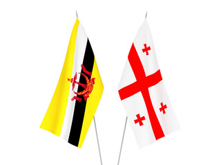 Georgia and Brunei flags