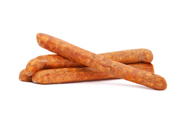Fresh sausage isolated on white background