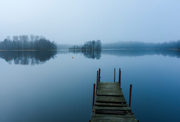 Naklejka premium lake in the morning