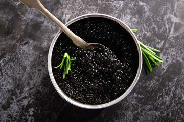 Black fish caviar