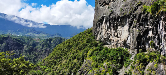High cliffs landscapes of Cilaos