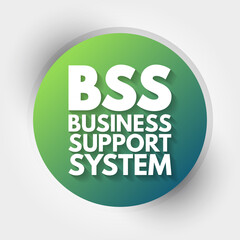 BSS - Business Support System acronym, business concept background