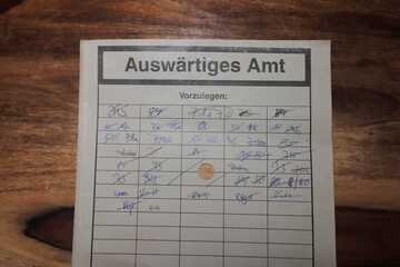 German Federal Foreign Office circulation folder for internal documents and paperwork, journalism and news (Umlaufmappe des Ausw&auml;rtigen Amts)