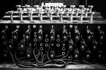 Plugboard Of German World War 2 'Enigma' Machine - obrazy, fototapety, plakaty
