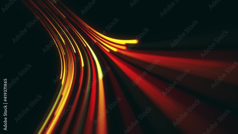 Poster abstract light strings patterns flowing background loop/ 4k animation of an abstract technology back