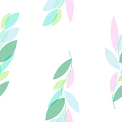 leaves twigs seamless pattern for wallpaper or textile