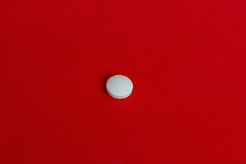 Pharmacy theme, white medicine tablet antibiotic pill
