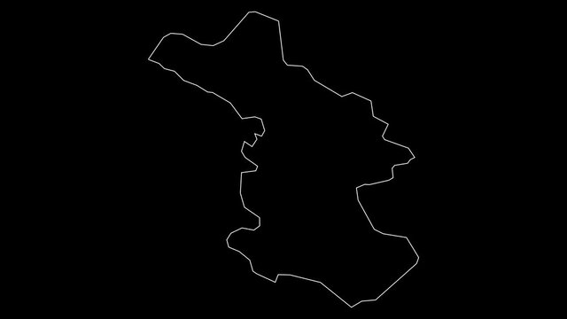 Artibonite Haiti department map outline animation