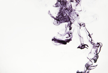 ink blot in water floats