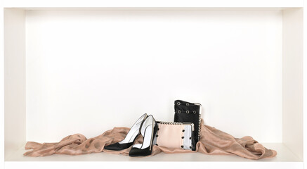 Women's fashion accessories composition.
