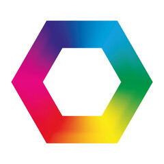 Colorful hexgon icon