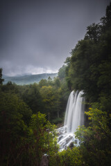 Falling Spring Falls on a misty Spring morning in Alleghany County, Virginia.