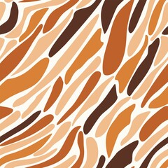 Seamless nature pattern. Abstract shapes and elements, drawing on  white background, hand drawn, packaging, wallpaper, design for textiles, vector illustration.