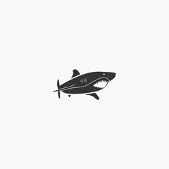 Shark icon graphic design vector illustration