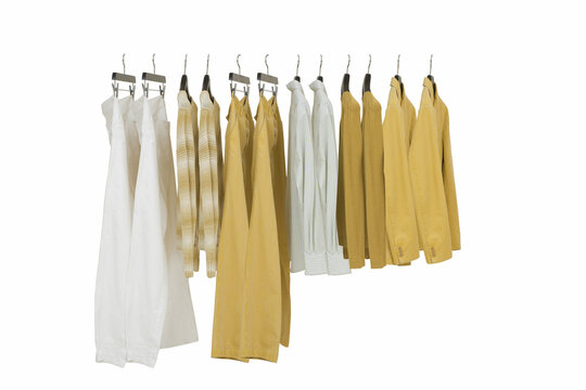 Elegant and trendy men's clothes hangingb