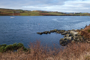 Loch Dunvegan, isla de Skye, Highlands, Escocia, Reino Unido