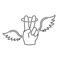 Angel of peace Vector icon. Angel illustration sign. peace symbol or logo. 