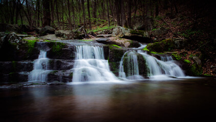A small set of cascades along the Rose River in Shenandoah National Park.