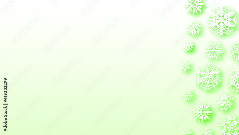 Poster abstract background winter with snowflakes shadows vector design style template
