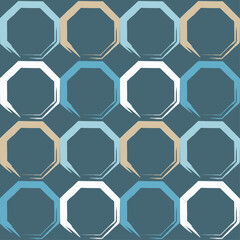 Obraz premium Geometric ink and pen drawing. Boho texture for ethnic fabric. Seamless pattern. Vector illustration for web design or print.