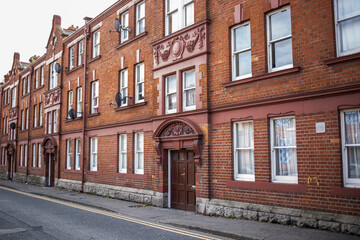 Fototapeta na wymiar Old Irish building in a street.
