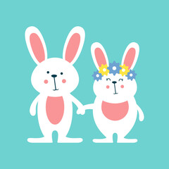 Have Yourself a Very Happy Easter Easter Bunny Ears Vector illustration