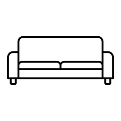 Vector Sofa Outline Icon Design