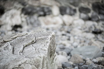Stone pile at the beach.