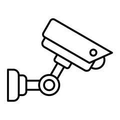 Vector Cctv Camera Outline Icon Design