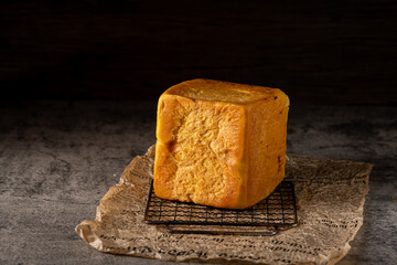 Whole wheat bread, on the board