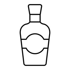 Vector Bottle Outline Icon Design