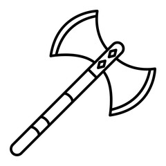 Vector Axe Outline Icon Design