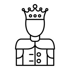 Vector King Outline Icon Design