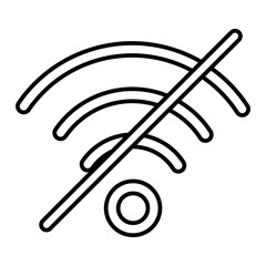 Vector Disconnected Outline Icon Design