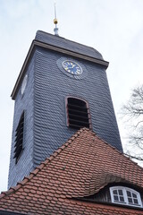 Die alte Dorfkirche in Rixdorf in Berlin