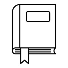 Vector Book Marked Outline Icon Design