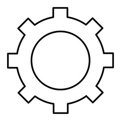 Vector Business cog Outline Icon Design