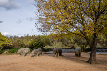 Toros de Guisando ,conjunto escult&oacute;rico vet&oacute;n, siglos IV y III antes de Cristo, Edad del Hierro, &Aacute;vila, provincia de &Aacute;vila, comunidad aut&oacute;noma de Castilla y Le&oacute;n, Spain
