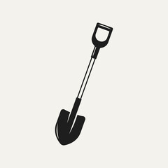 isolated vintage shovel icon template vector illustration design. classic retro farming, mining, building graphic resource