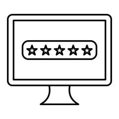 Vector Customer Review Outline Icon Design